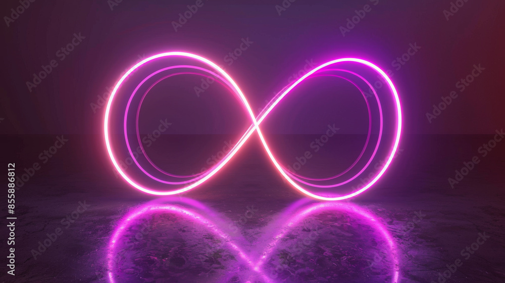 Infinity sign with blue, red, pink, green, yellow neon lights
Infinity sign with blue, red, pink, green, yellow neon lights