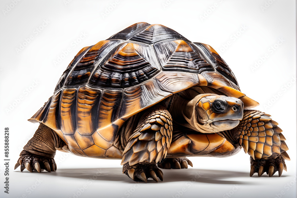 Hermann Tortoise Turtle D hermann Testudo Hermanni Isolated White Hermann Tortoise Turtle D hermann Testudo Hermanni Isolated White