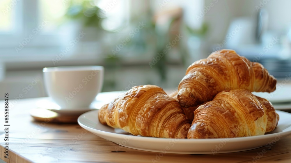 Croissants that make your figure beautiful are yours. wide angle lens Croissants that make your figure beautiful are yours. wide angle lens