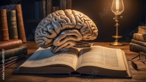 Examination of a Brain Filled with Intricate Calculations, Synapses, and Diagrams. Discovering the Brain's Cognitive Power. Learning about the Capacity of the Brain. 
