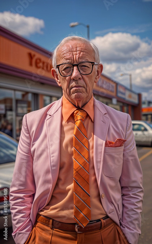 portrait of a sleazy used car salesman. generative ai