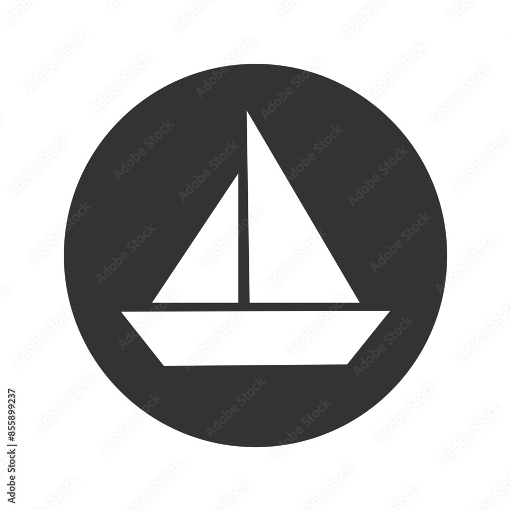 Ship icon vector template, Travel design icon concepts, Creative design vector sign flat
