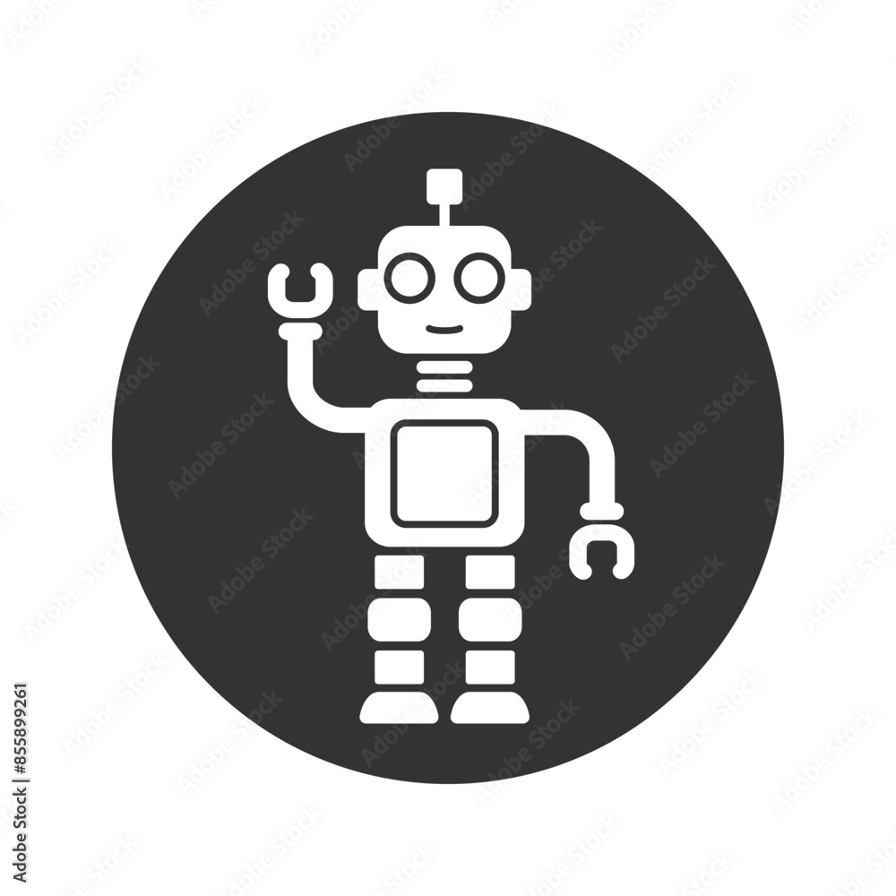 Robots outline vector icon. Flat sign black robots icon, flat vector simple element illustration from editable artificial intelligence concept isolated on white background Robots outline vector icon. Flat sign black robots icon, flat vector simple element illustration from editable artificial intelligence concept isolated on white background