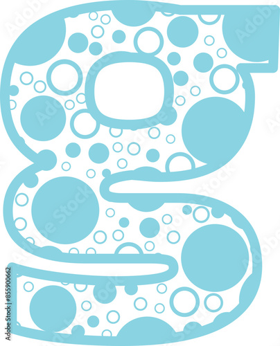 Bubble English font vector shape