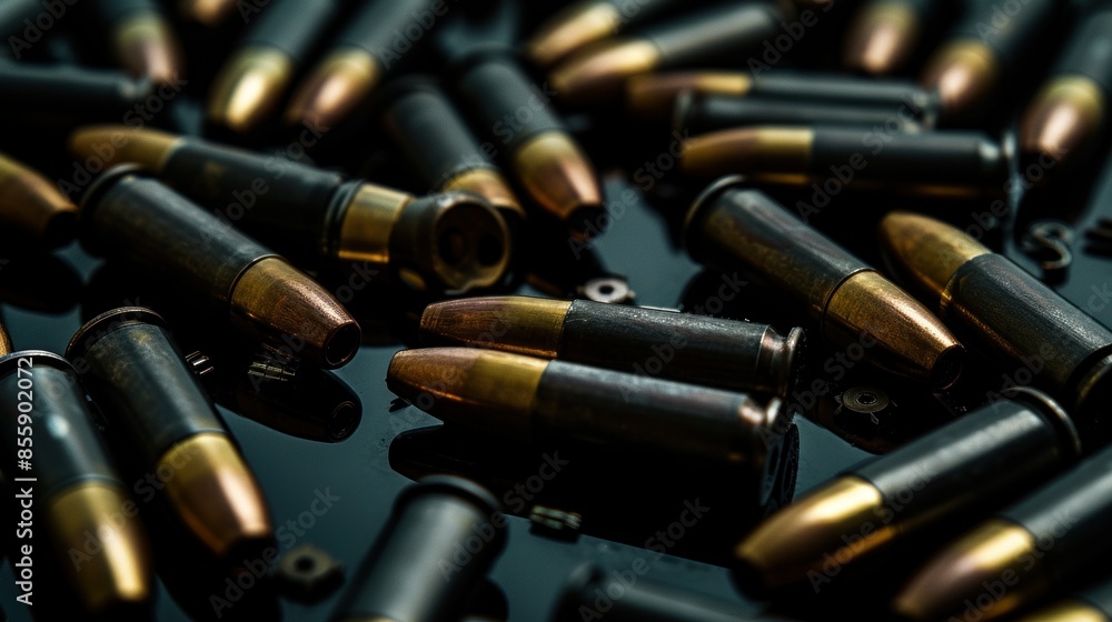 many ammunition bullets pattern background many ammunition bullets pattern background