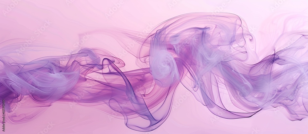 Fototapeta premium Pink with purple color of smoke on isolated on pastel background. Copy space image. Place for adding text and design