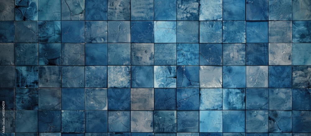 Blue ceramic wall and floor tile abstract background. Design geometric gray mosaic texture decoration of the bedroom. Simple seamless pattern grid for backdrop hospital wall, canteen and kitchen Blue ceramic wall and floor tile abstract background. Design geometric gray mosaic texture decoration of the bedroom. Simple seamless pattern grid for backdrop hospital wall, canteen and kitchen