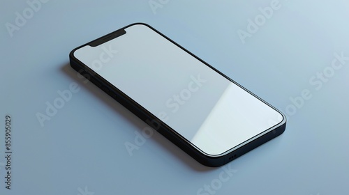 A perspective concept features an empty screen smartphone isolated, showcasing the potential for customization and digital interaction.