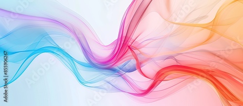 Colorful Abstract Lines and Waves Background pastel background. Copy space image. Place for adding text and design