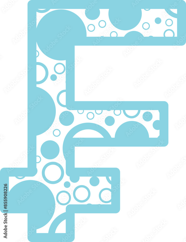Bubble Currency font vector shape Bubble Currency font vector shape