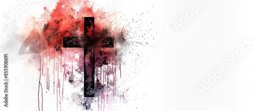 Christian faith t shirt design. Copy space image. Place for adding text or design