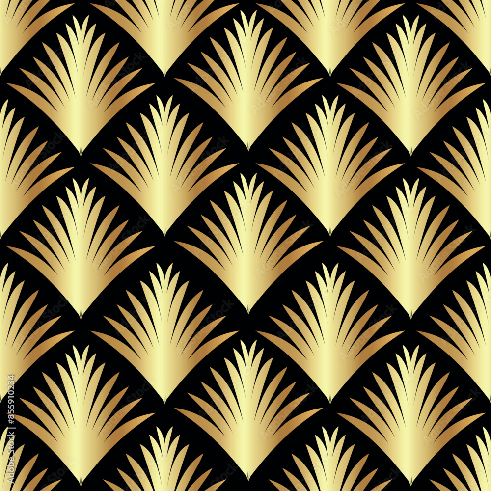 Beautiful gold seamless art deco roaring twenties vector pattern, Beautiful gold seamless art deco roaring twenties vector pattern,