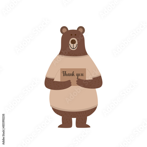 Thank you, bear, beige