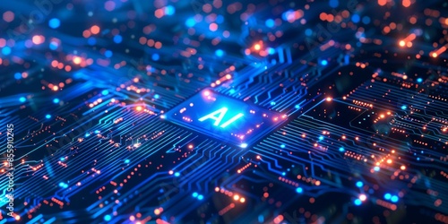 AI Learning and artificial intelligence. Quantum computer technologies. Aİ