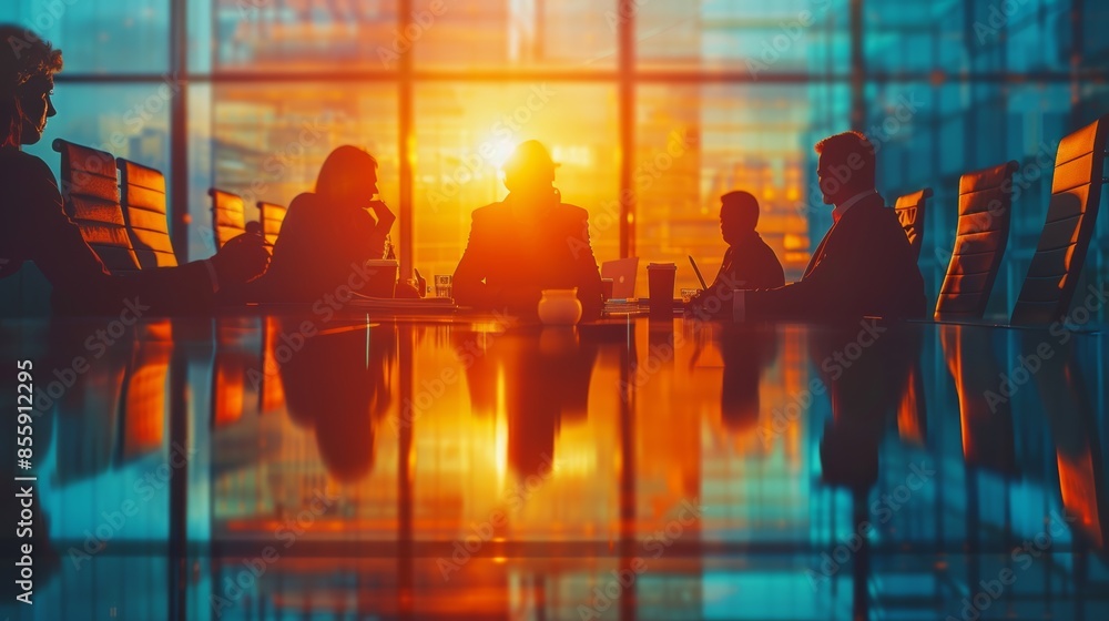 Formal business meeting where coworkers, shareholders, or clients discuss private ideas and analyze data reports to find solutions together. Formal business meeting where coworkers, shareholders, or clients discuss private ideas and analyze data reports to find solutions together.