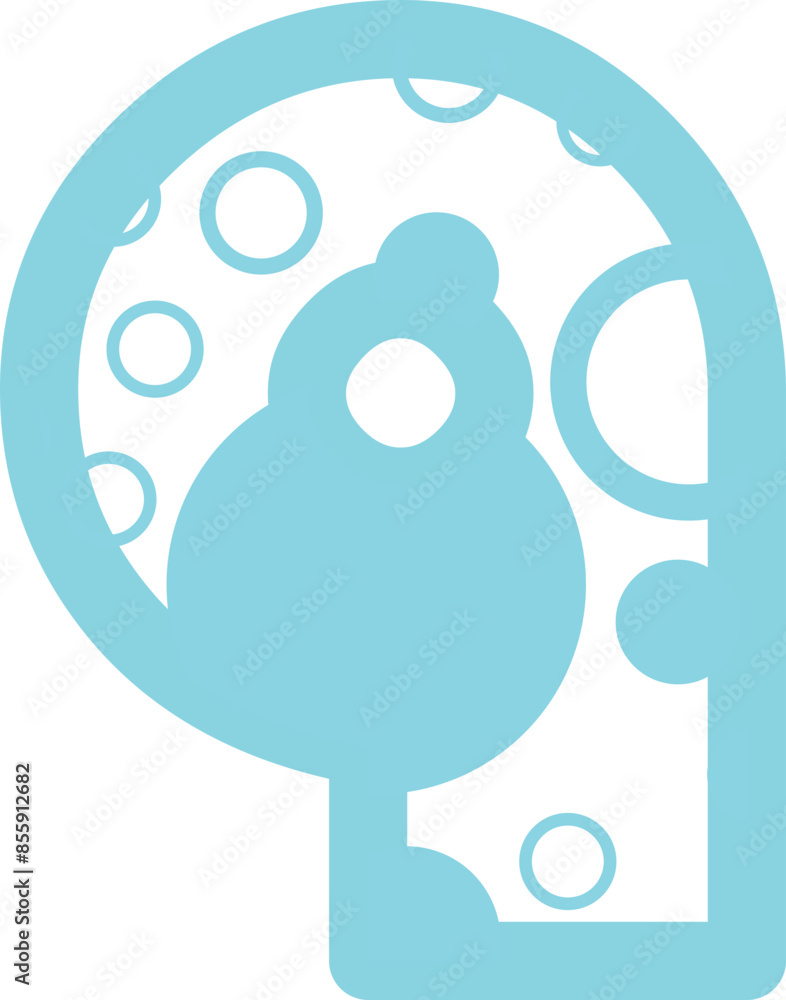 Obraz premium Bubble Thai font vector shape