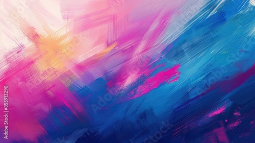 abstract background with bold colorful brushstrokes and contrasting palette digital painting