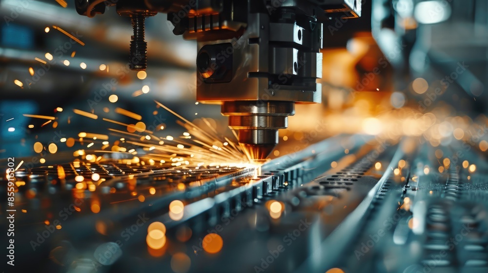 CNC Laser cutting of metal, modern industrial technology CNC Laser cutting of metal, modern industrial technology
