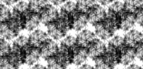 Seamless pattern of polka dots arranged in mandalas. Layering and shifting of pattern grid nodes. Transparent background. Vector.