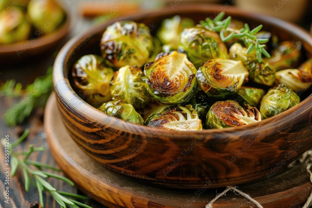 Roasted brussels sprouts in a bowl Roasted brussels sprouts in a bowl