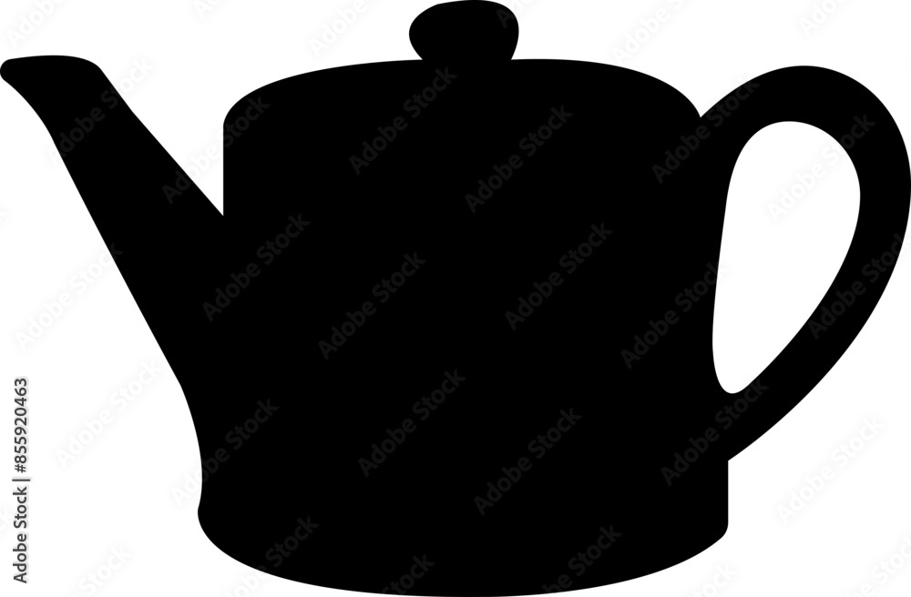 Obraz premium Tea pot, Camping Kettle fill Icon of a Portable Campfire Kettle for Boiling Water during Outdoor Adventures and Camping. Drinking coffee pot. Vector sign and symbol isolated on transparent background.