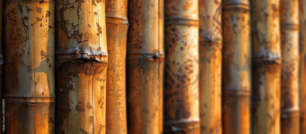 The rust of blind made of bamboo . Copy space image. Place for adding text and design The rust of blind made of bamboo . Copy space image. Place for adding text and design