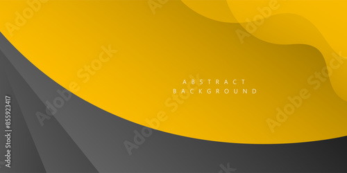 Yellow and black shape modern background with space for text and message. template design	