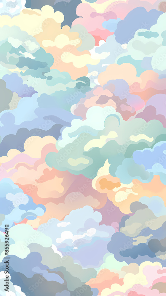 Fototapeta premium Cloud camouflage pattern
