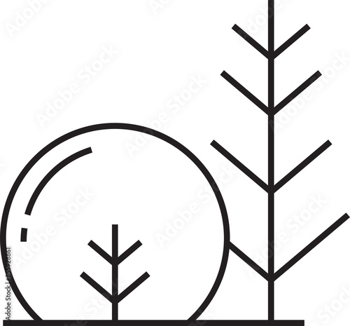 Tree Icon Line Art