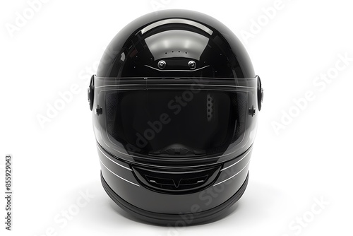 Close-up helmet white background with reflection