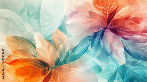 Abstract wallpaper with an aesthetic background, floral design, colorful background