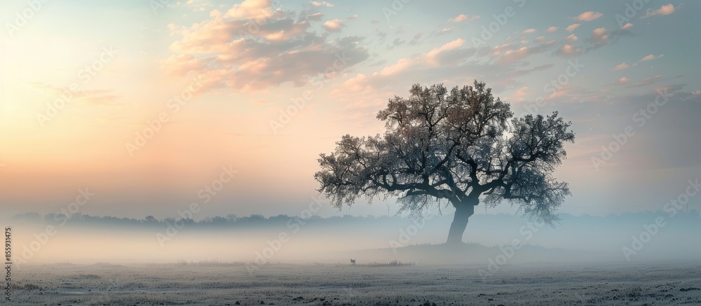 Morning tree. Copy space image. Place for adding text and design Morning tree. Copy space image. Place for adding text and design