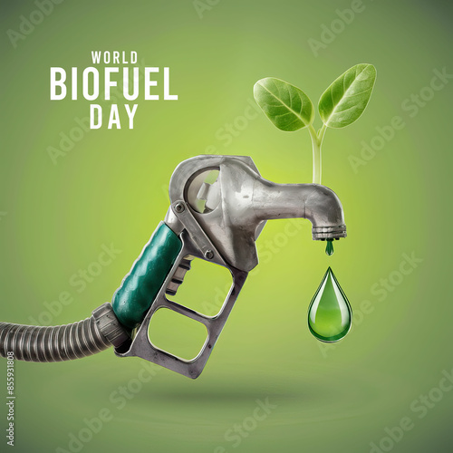 World Biofuel Day, power of biofuels on, World Biofuel Day Poster,  photo