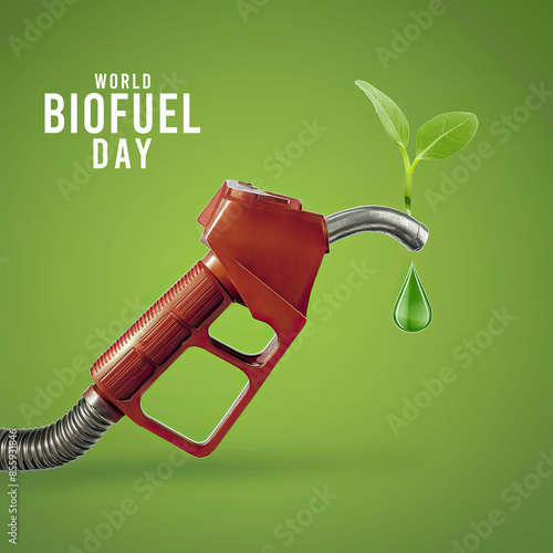 World Biofuel Day, power of biofuels on, World Biofuel Day Poster,  photo