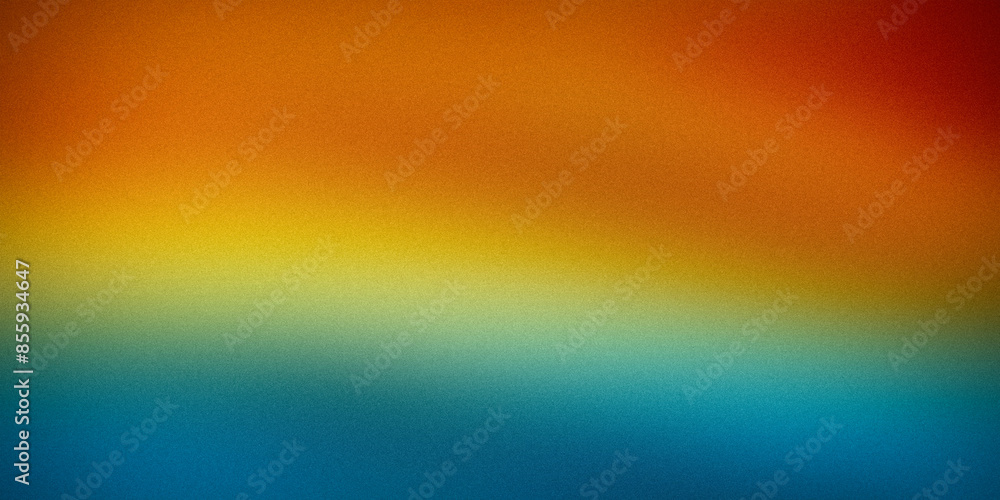 Obraz premium A vibrant gradient background seamlessly blending warm orange and yellow hues into cool blue tones. Perfect for digital art, web design, presentations, and creative projects