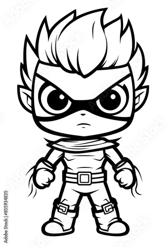 Kid Superhero Coloring Pages: Courageous Adventures in Comic Action