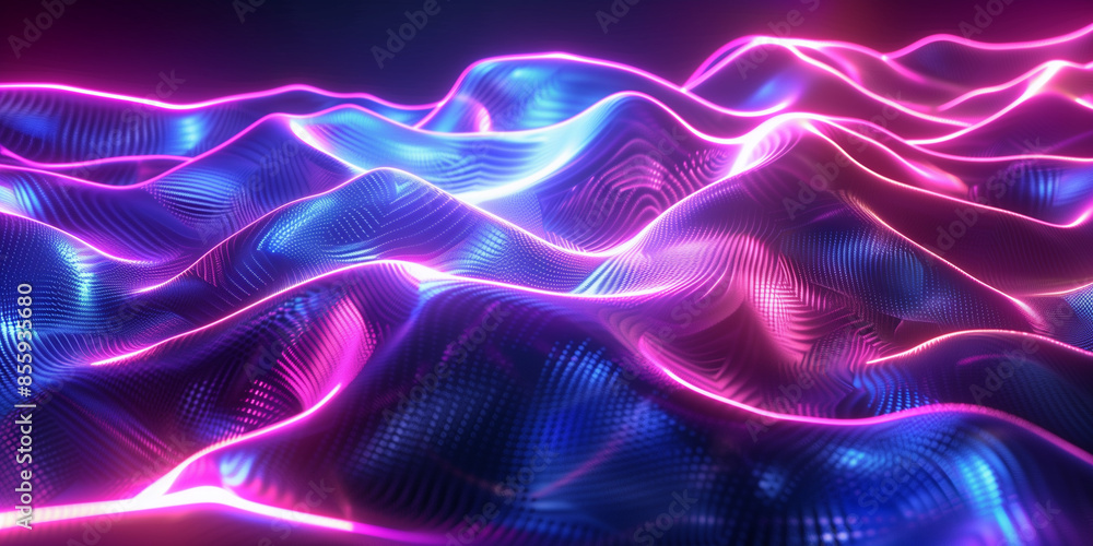 Fototapeta premium A neon pink abstract texture or background perfect for adding copy space to an image
