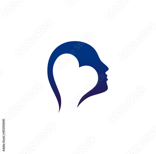 Love Head Logo Design Illustration vector eps format , suitable for your design needs, logo, illustration, animation, etc.