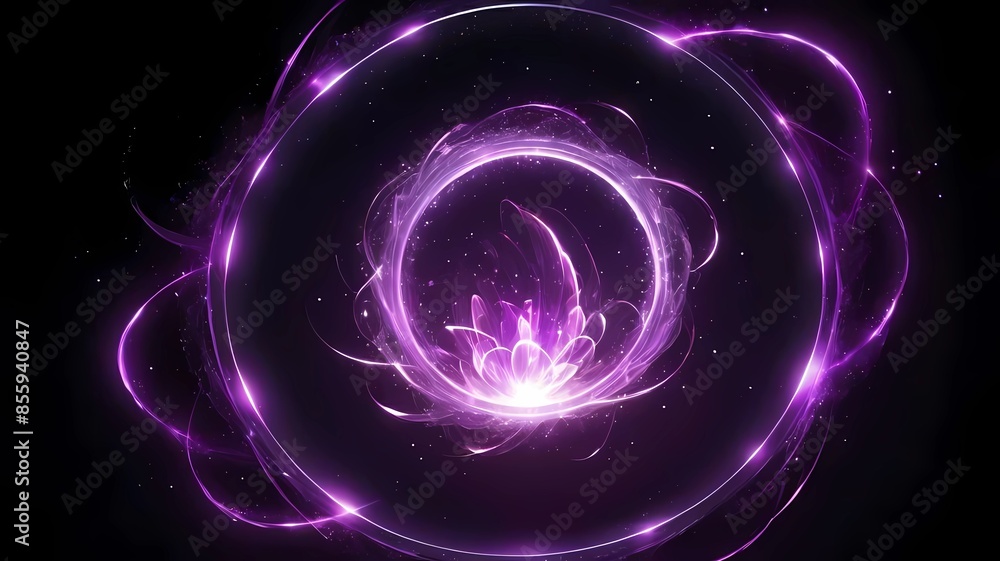 another world portal with a round shape glowing purple another world portal with a round shape glowing purple