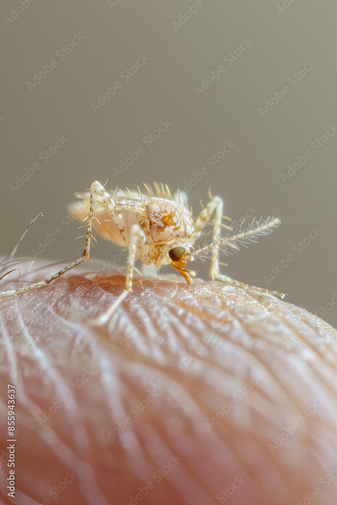 Dangerous Malaria Infected Mosquito Skin Bite. Leishmaniasis ...