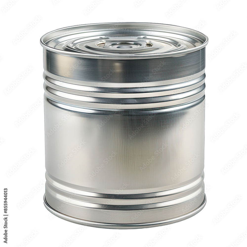Blank Metallic Tin Can on . Closed, Unbranded Tin Can With Metallic Finish, -. Isolated on a Transparent Background. Cutout PNG. Blank Metallic Tin Can on . Closed, Unbranded Tin Can With Metallic Finish, -. Isolated on a Transparent Background. Cutout PNG.