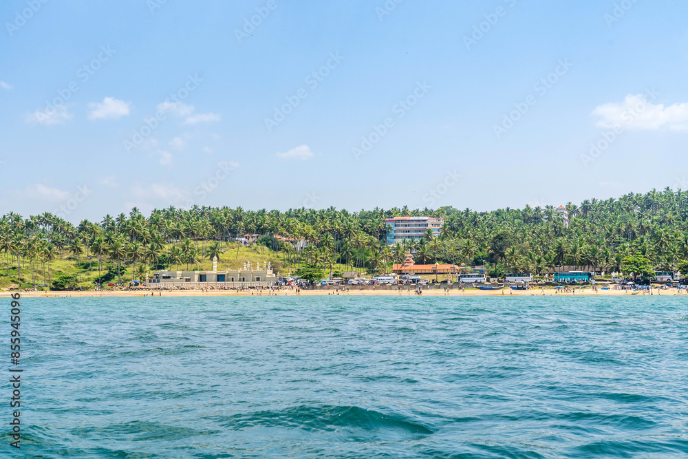 Naklejka premium Kovalam is a beach and seaside resort in the city of Thiruvananthapuram in Kerala, India.