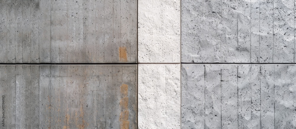 Fototapeta premium Close-up of external wall insulation systems and facade cladding. Copy space image. Place for adding text and design