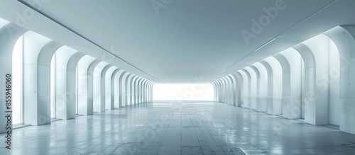 architectural background, blank room, abstract architecture, conceptual design, empty wide hall with balks, showroom interior. Copy space image. Place for adding text and design