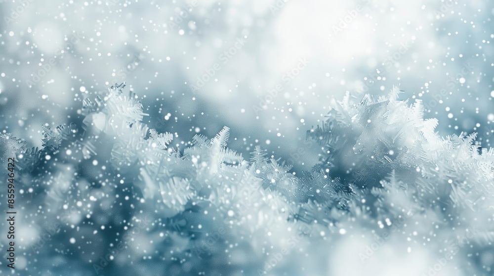 Winter s Abstract White Background of Ice and Snow Crystals Winter s Abstract White Background of Ice and Snow Crystals