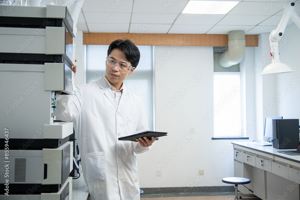 doctor working with tablet in lab doctor working with tablet in lab