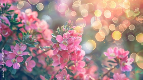 Beautiful Pink Flower Bunch Shining in the Garden