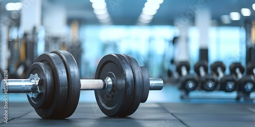Strength Training Equipment for Building Muscle in a Gym. Concept Strength Training, Muscle Building, Gym Equipment, Workout Routine, Fitness Goals © Ян Заболотний