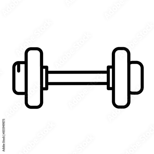 Bodybuilding Dumbbell Line Icon