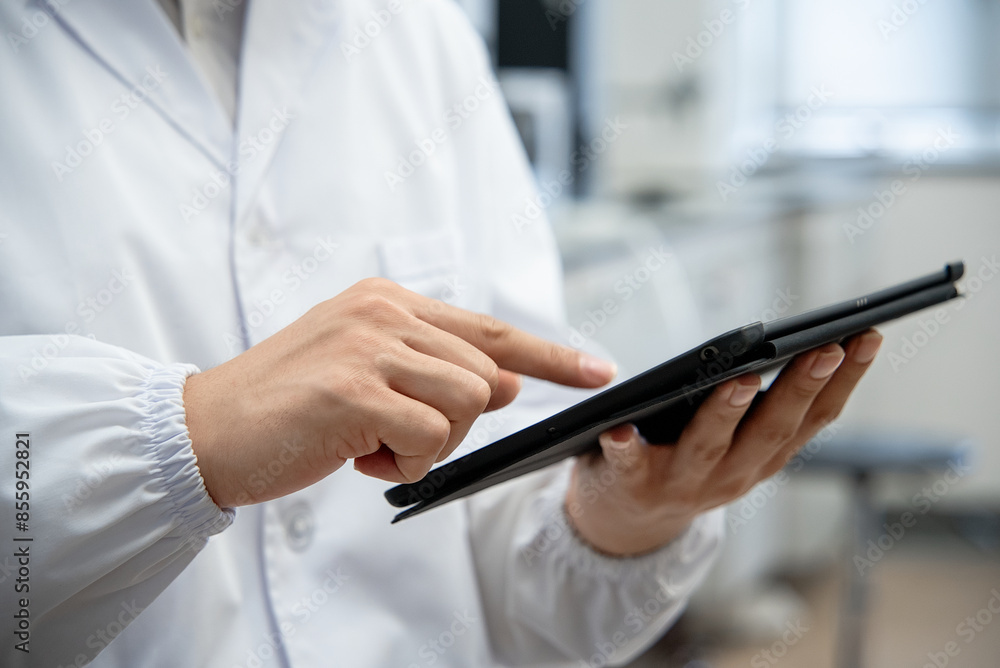 doctor working with tablet in lab doctor working with tablet in lab